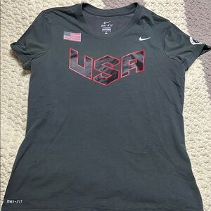 Nike Women's Black USA Dri-FIT Top